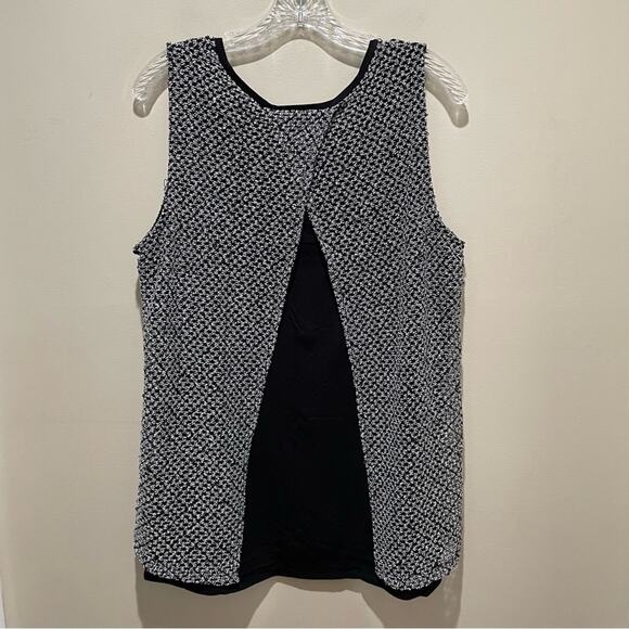 INC International Concepts Layered Sleeveless Top Sequin Split Back Large - Picture 9 of 9